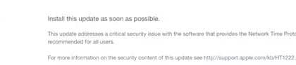 Apple Issues Security Update for OS X NTP Vulnerability