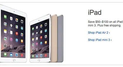 iPad Air 2 and Mini 3 Sale: Save $50-$100 at Best Buy