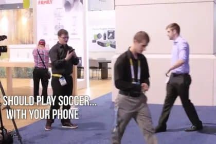 iPhone 6 Soccer Game Played by Tech Enthusiasts at CES