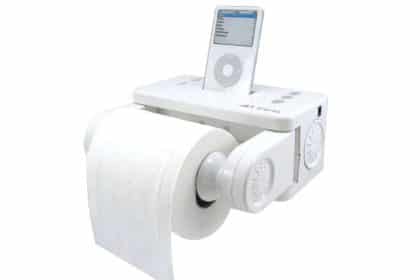 iPod Dock Enhances Music Experience During Bathroom Visits