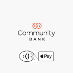 Community Bank and Apple Pay logo