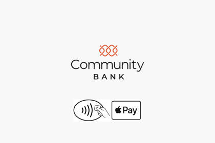 Community Bank and Apple Pay logo