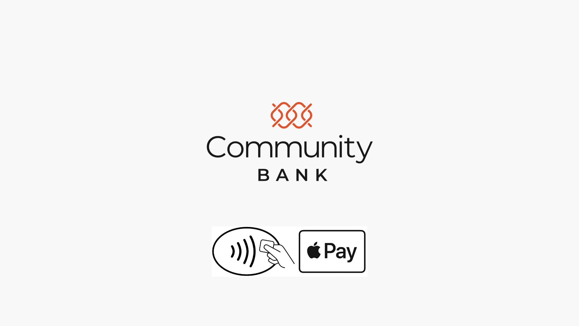 Community Bank and Apple Pay logo