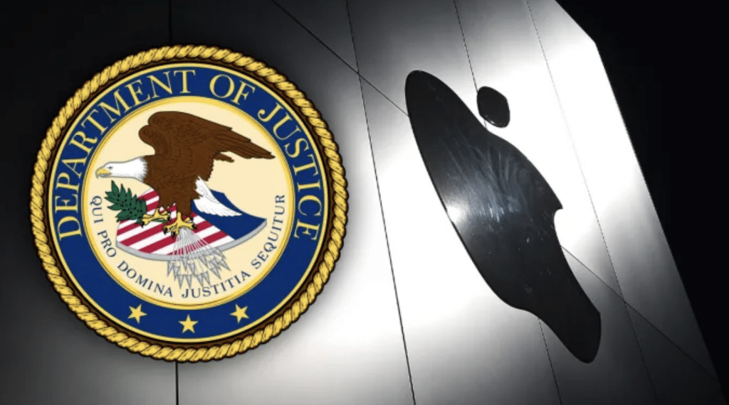 Department of Justice and Apple Logo