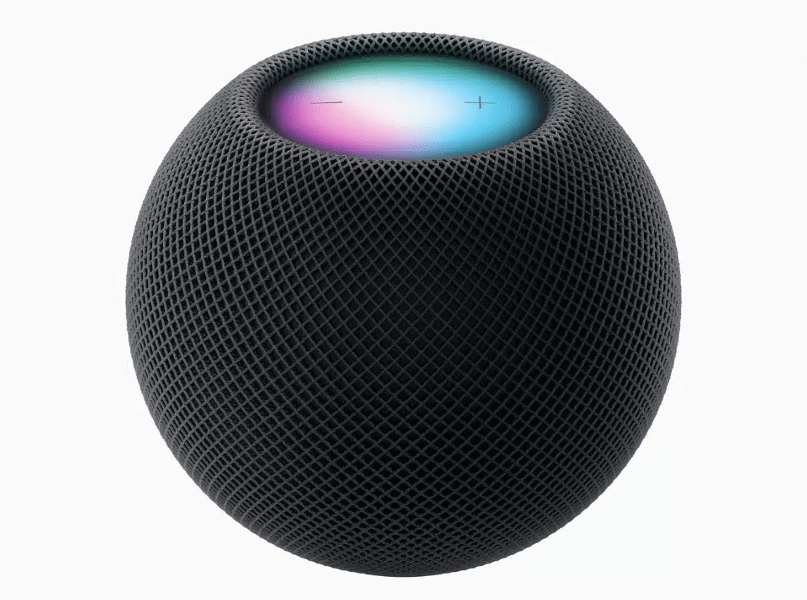 The new Apple HomePod Mini in Midnight