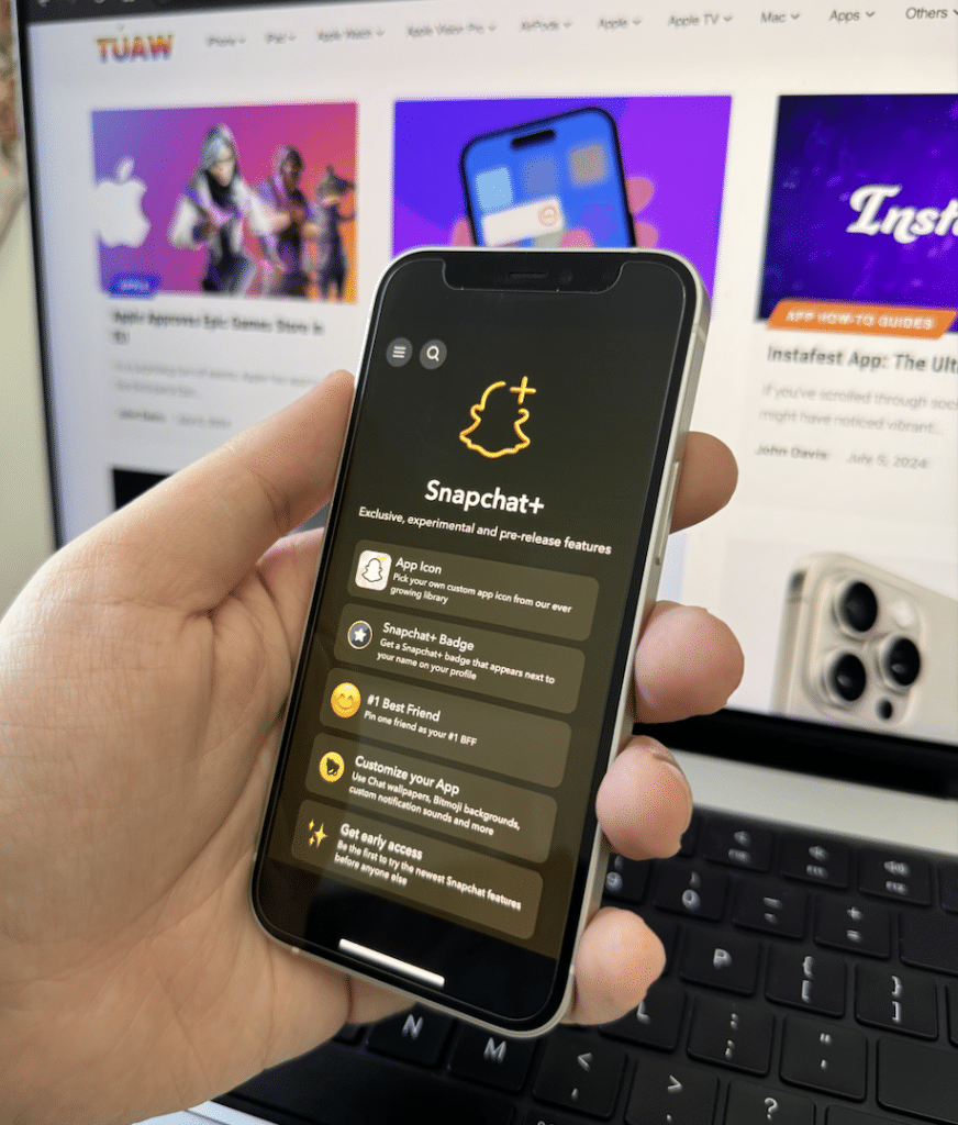 Snapchat Plus on an iPhone