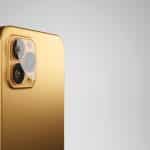 Close up back of a Gold iPhone