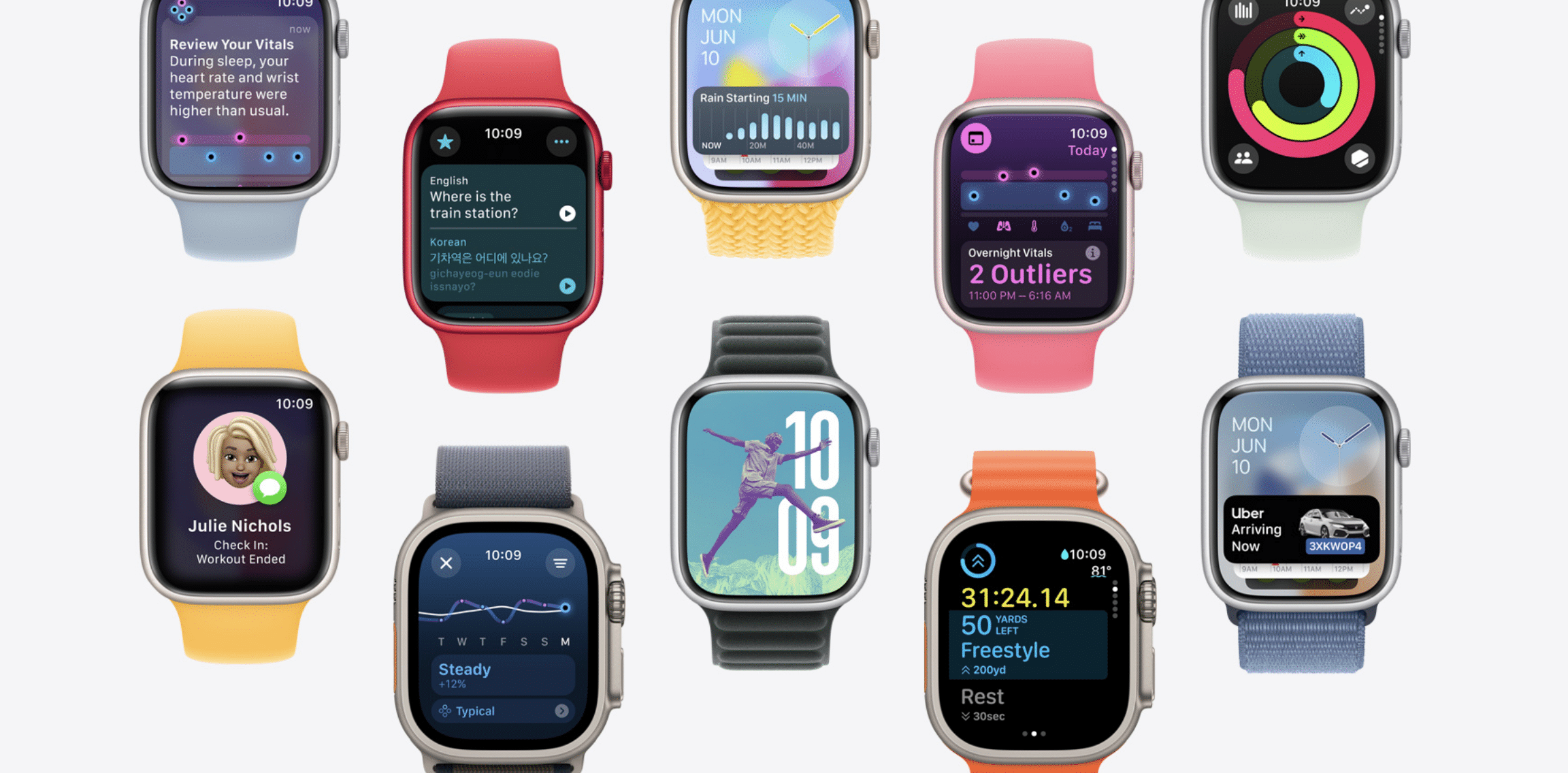 Apple watches with the latest watchOS 11