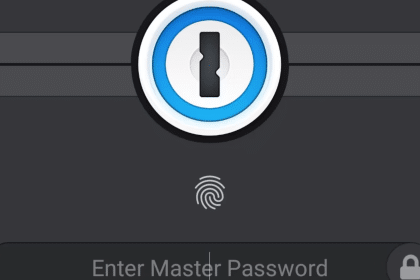 login screen of the 1Password app