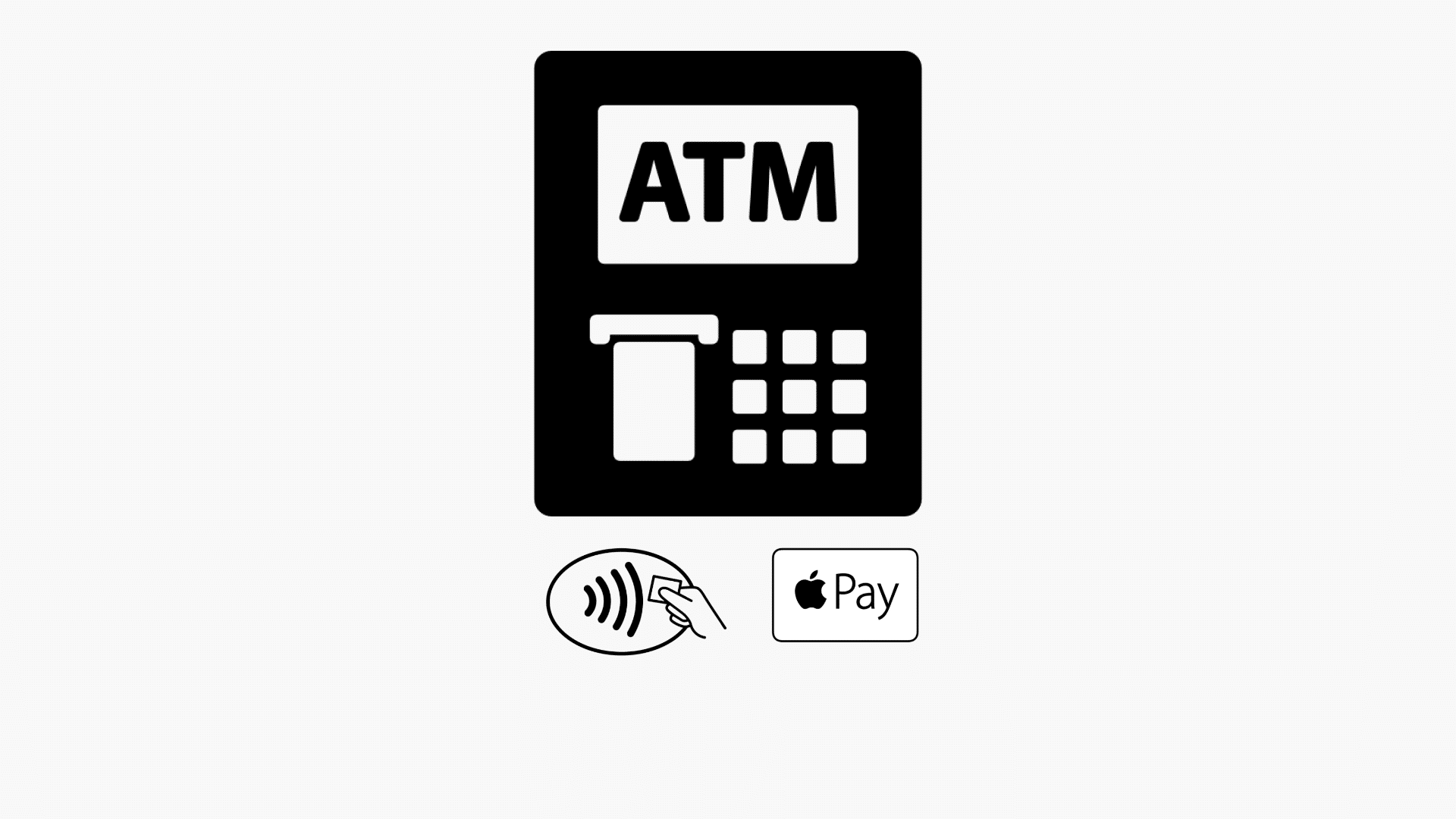 ATMs and Apple Pay logo