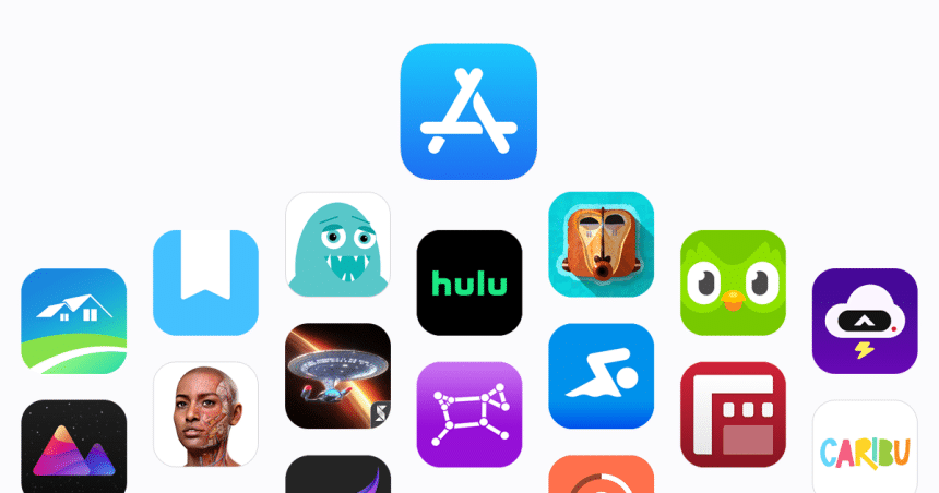 Assorted app icons from the Mac App Store.