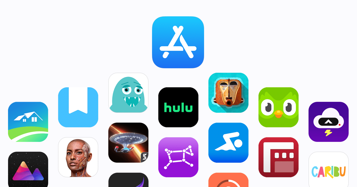 Assorted app icons from the Mac App Store.