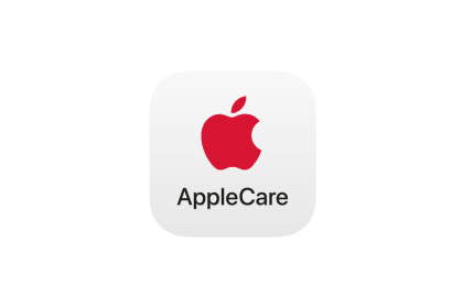 AppleCare logo with a red Apple icon above the text 'AppleCare' on a white background.