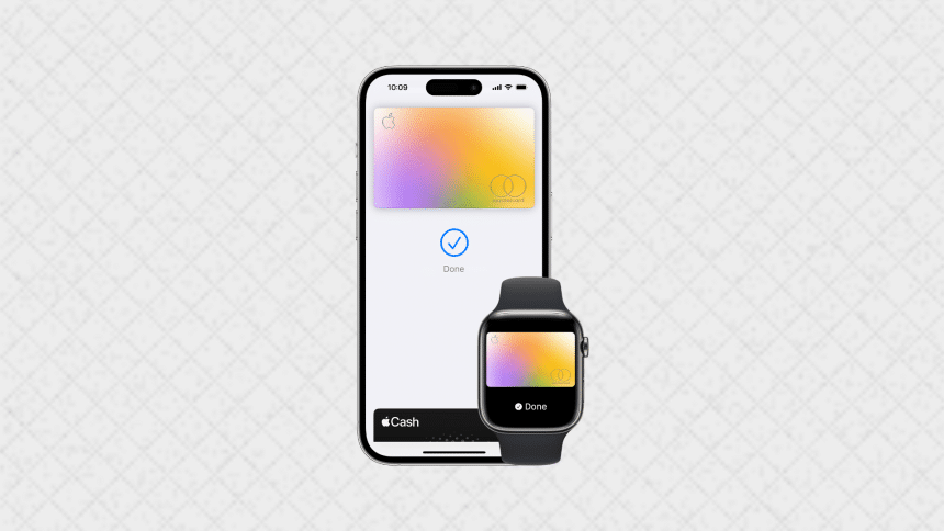 Apple Pay on an iPhone and Apple Watch