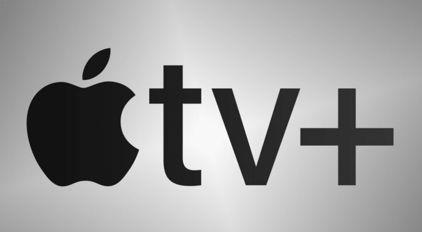 Apple TV+ Logo on grey background.