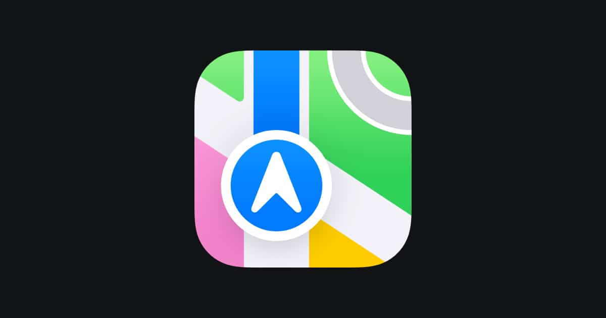 Apple Maps Icon with black background