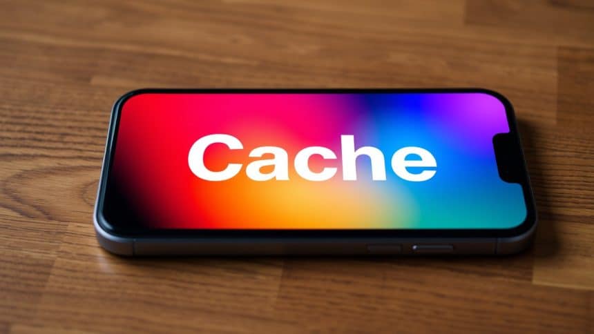 Cache written on an iPhone