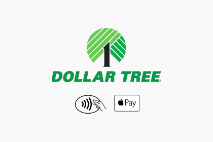 Dollar Tree and Apple Pay logo