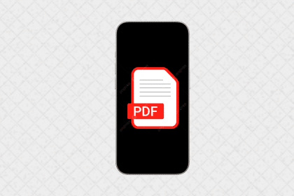 PDF file on an iPhone