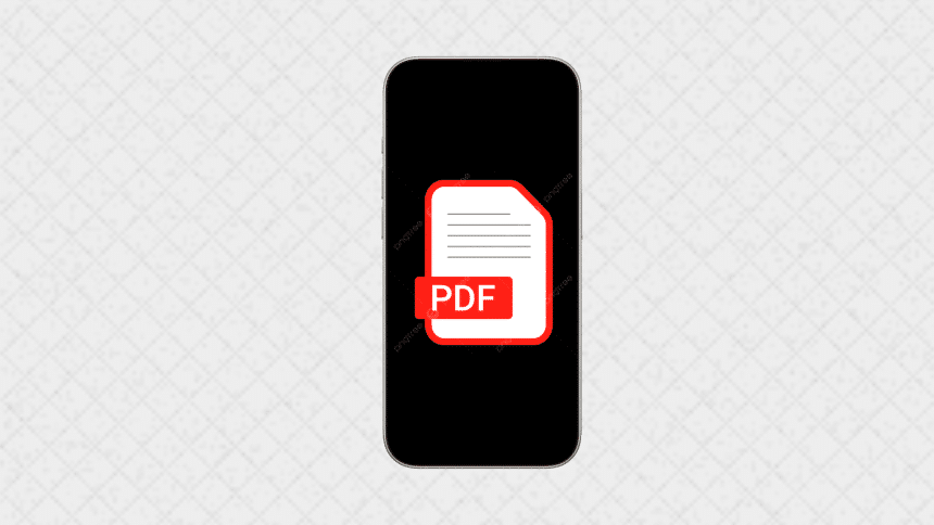 PDF file on an iPhone