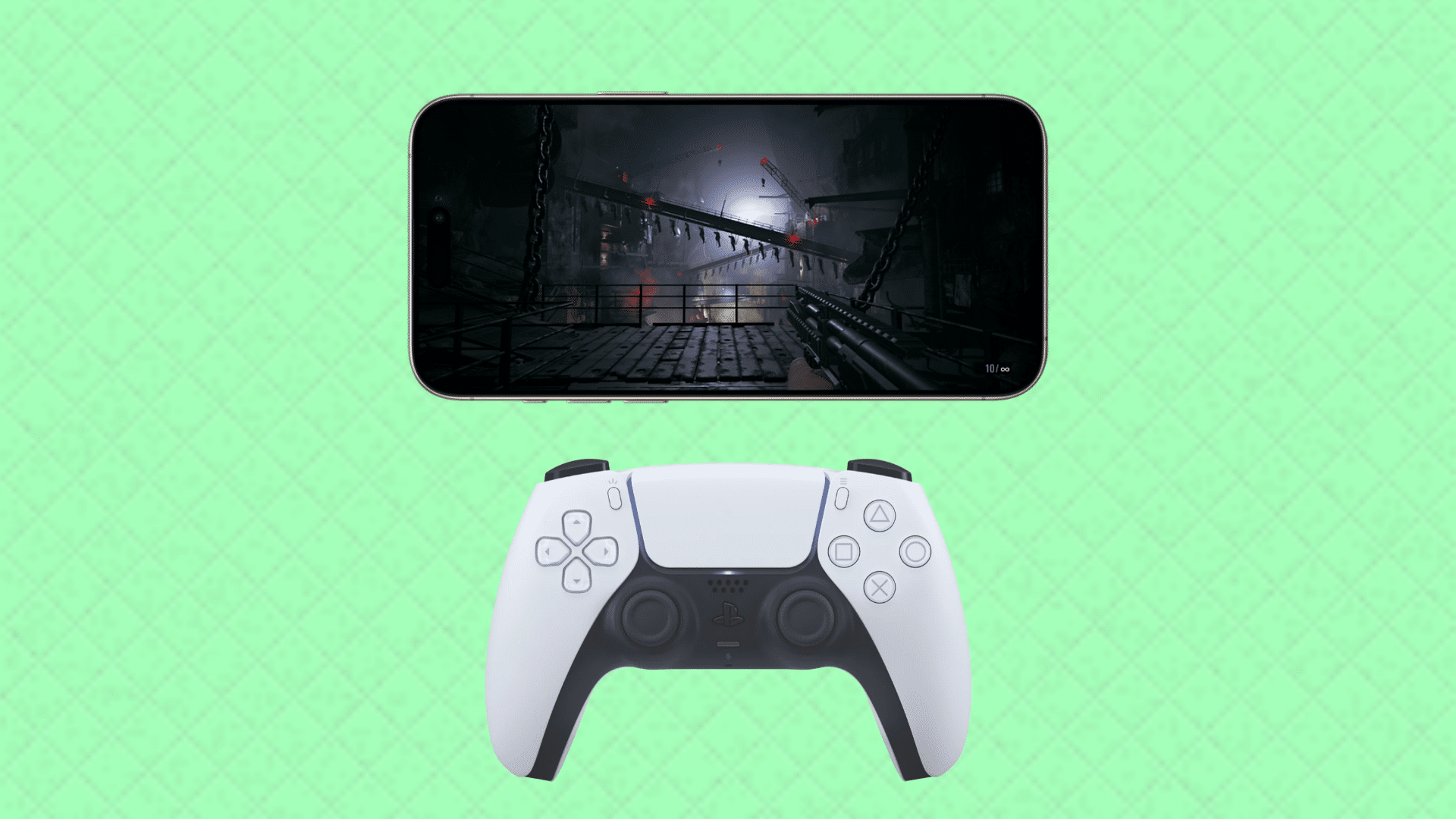 Playsation 5 Controller with an iPhone