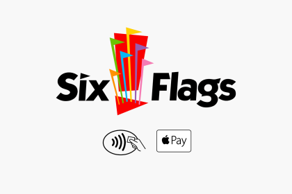 Six Flags and Apple Pay logo