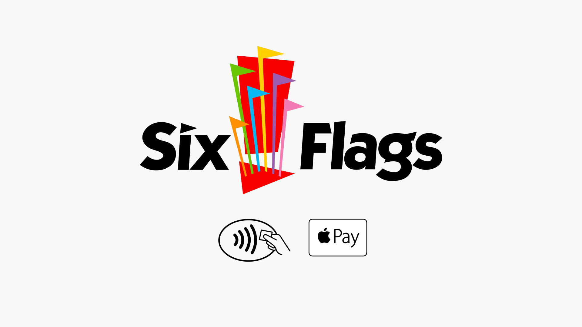 Six Flags and Apple Pay logo