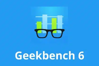 Geekbench 6 logo with glasses and bar charts.