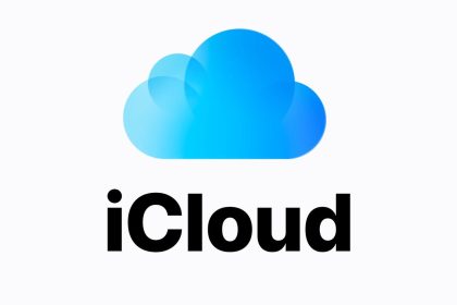 iCloud logo with a blue cloud icon above the black "iCloud" text.