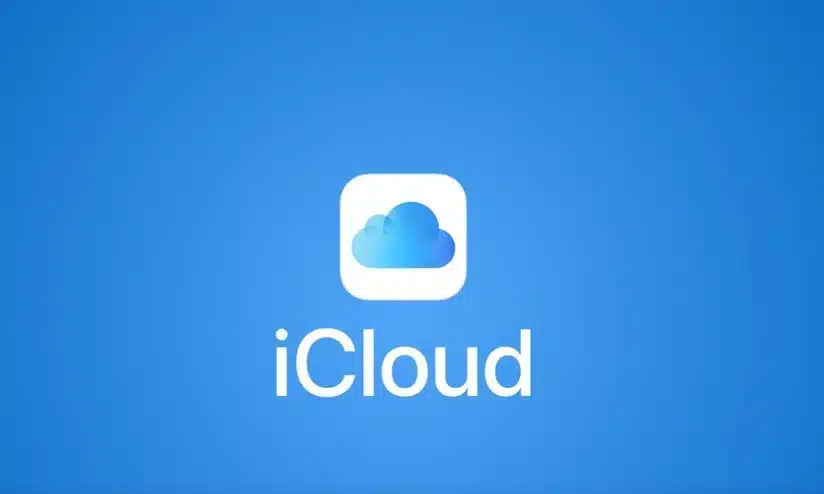 iCloud Icon with blue background.