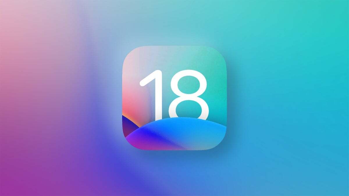 iOS 18 Icon with colourful blue background.