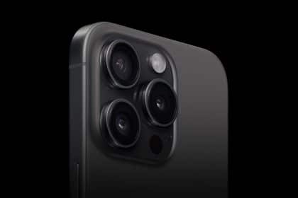 A close-up image of the iPhone 16 Pro camera.