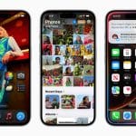 Three iPhones displaying iOS 18 interface.