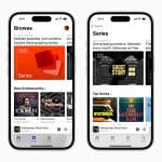 Apple Podcasts app showcasing the new Top Series.