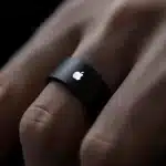 Hand wearing an Apple Smart Ring concept.