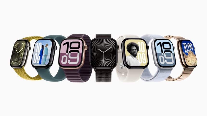 Apple Watch Series in different models and colours.