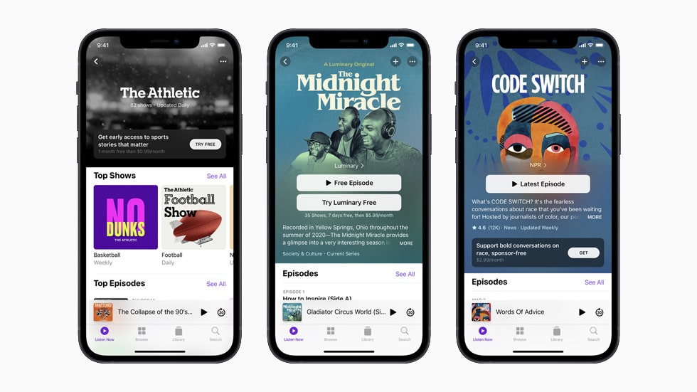 Apple Podcasts interface.