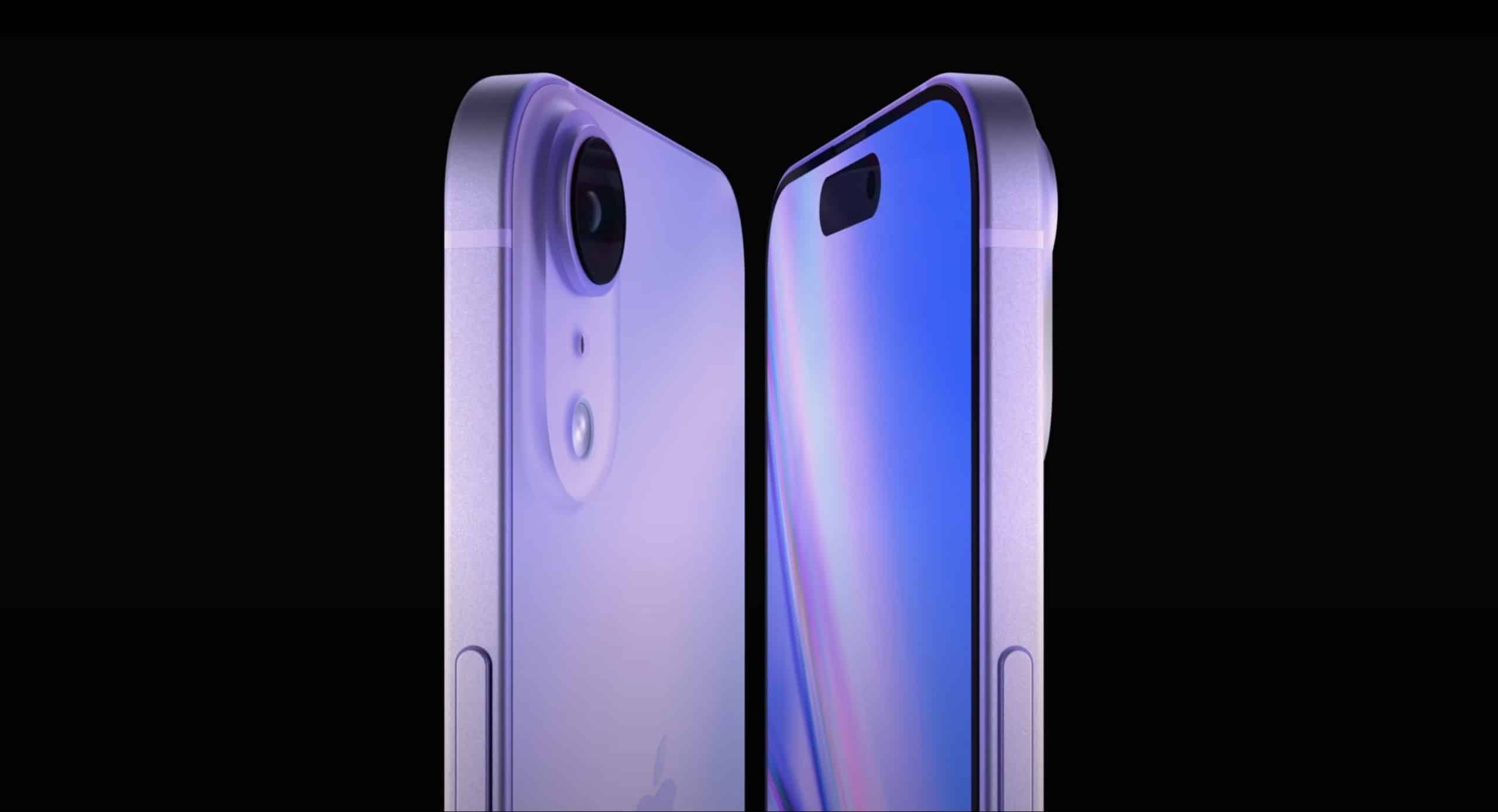 Side view of two iPhone 17 models.