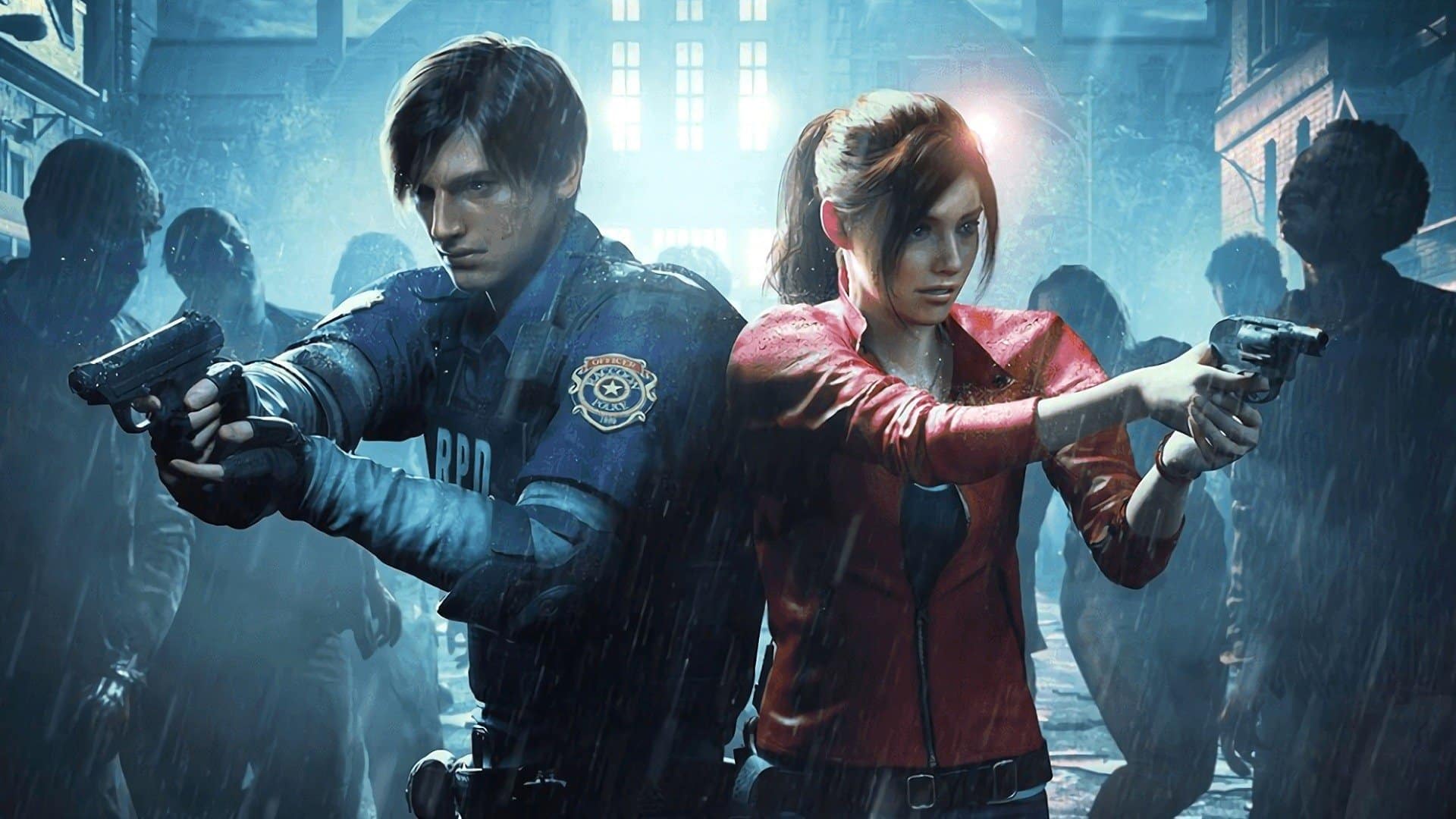 Leon and Claire in Resident Evil 2.