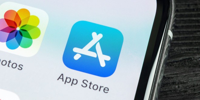 App Store icon on a smartphone screen.