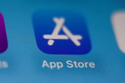 Close-up of the App Store icon on a mobile screen.