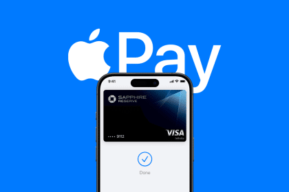 Apple Pay on iPhone screen.