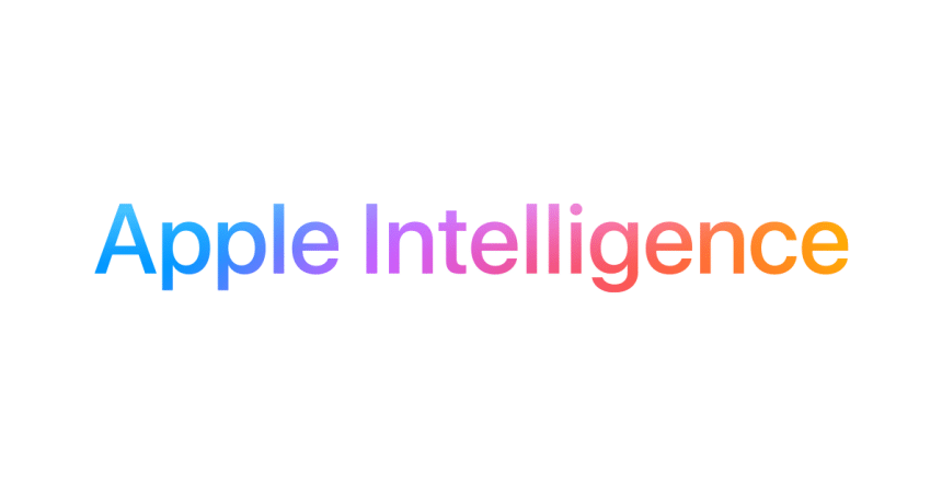 Apple Intelligence logo in gradient colours.