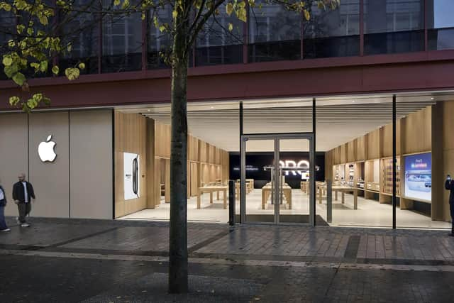 Exterior of the new Apple Store in Belfast.