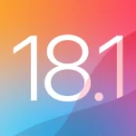 iOS 18.1 logo on a colorful background.