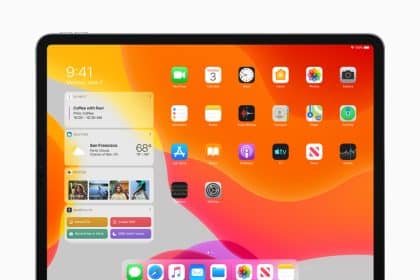 iPad displaying iPadOS home screen.