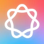 Apple AI logo on gradient background.