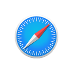 Safari browser icon with a blue compass design.