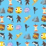 New draft emojis for 2025, including Bigfoot, apple core, and treasure chest.