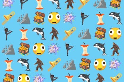 New draft emojis for 2025, including Bigfoot, apple core, and treasure chest.